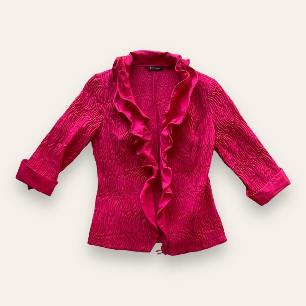 Samuel Dong Fuchsia Jacket Size Small - image 8